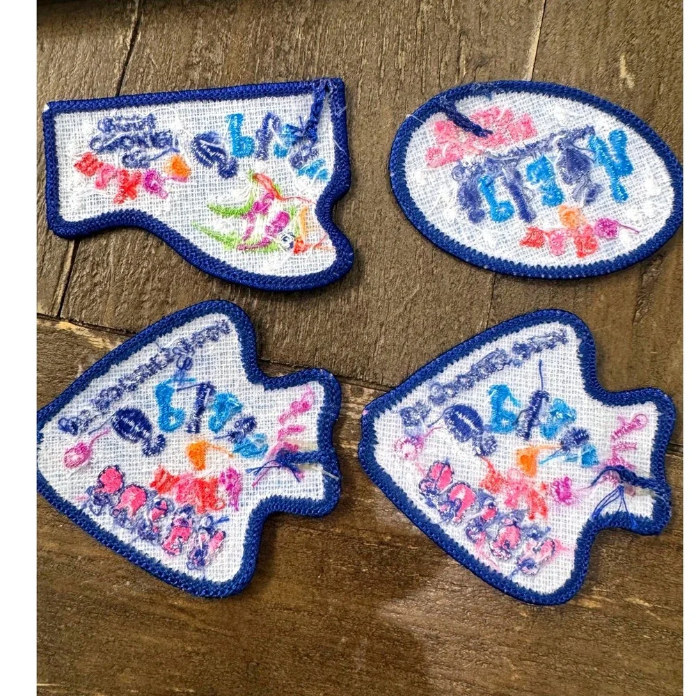 Girl Scouts 2004 Make a Splash Cookie Program Patch Lot of 4 GSUSA